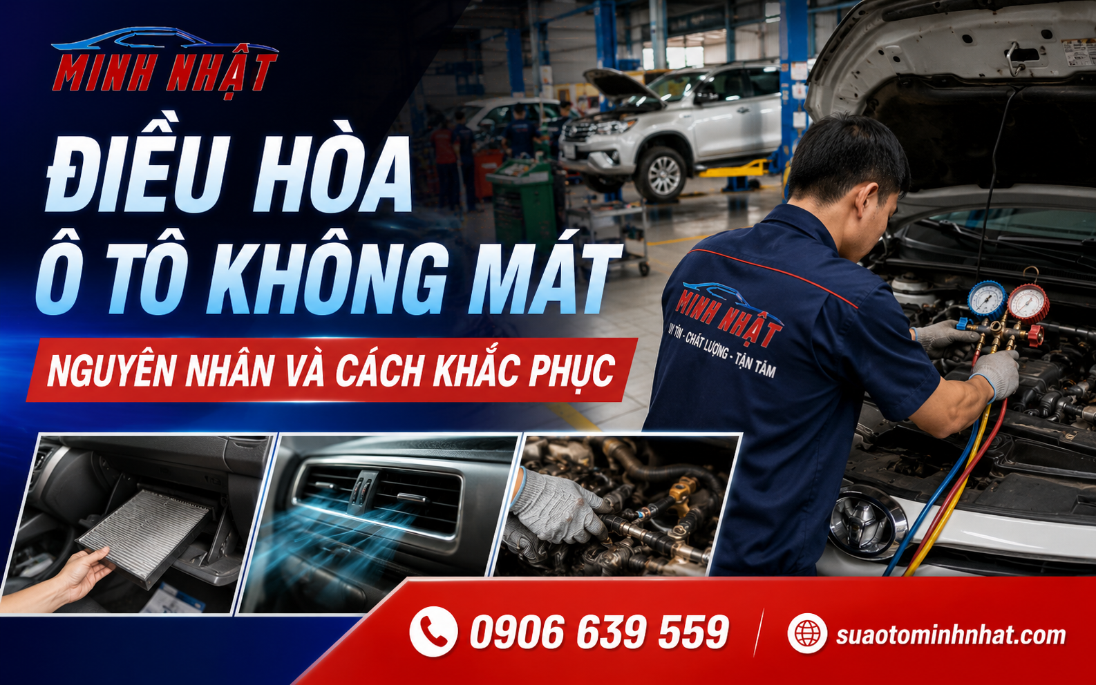Nhiều khách hàng tìm đến Minh Nhật vì điều hòa không mát, hoặc phà hơi nóng